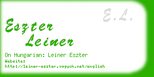 eszter leiner business card